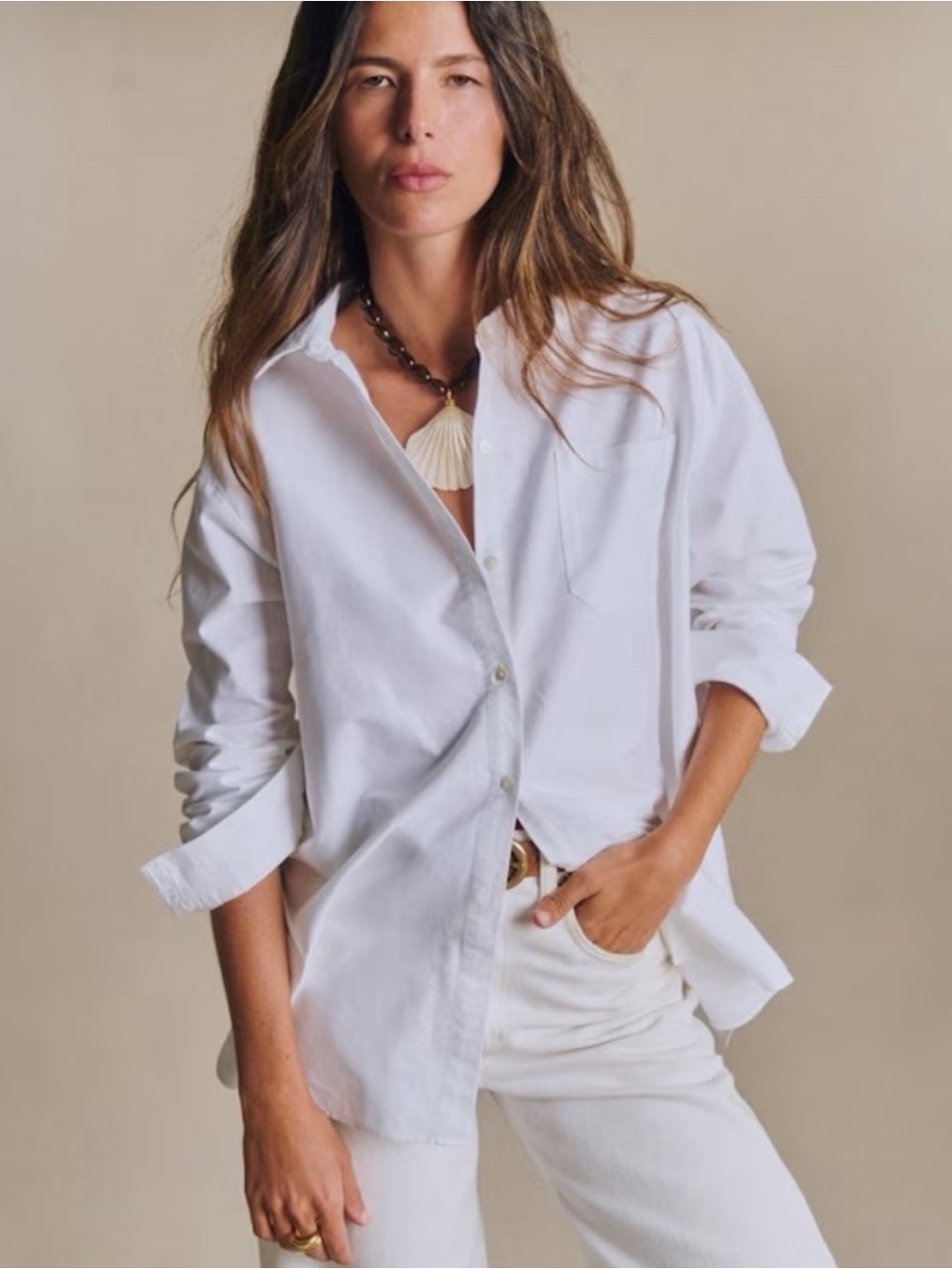 Sezane Max Shirt 34 White
